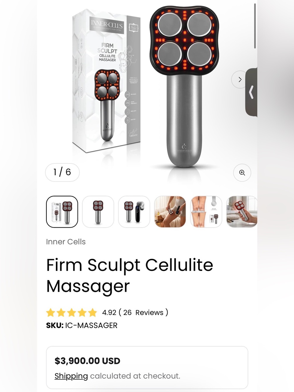 Inner-Cells Firm Sculpt Cellulite Massager - Picture 2 of 4